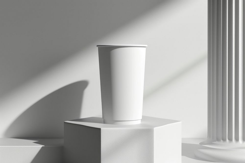 Paper cup column architecture white. | Free Photo - rawpixel