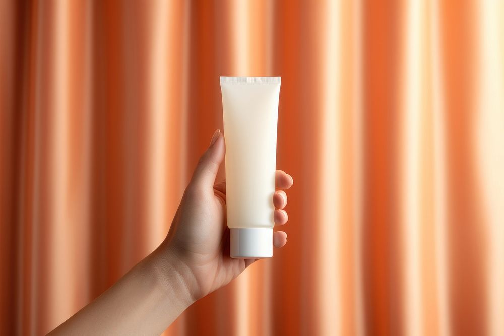 Tube skincare  cosmetics curtain holding.