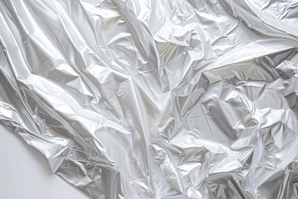 Backgrounds white foil aluminium.