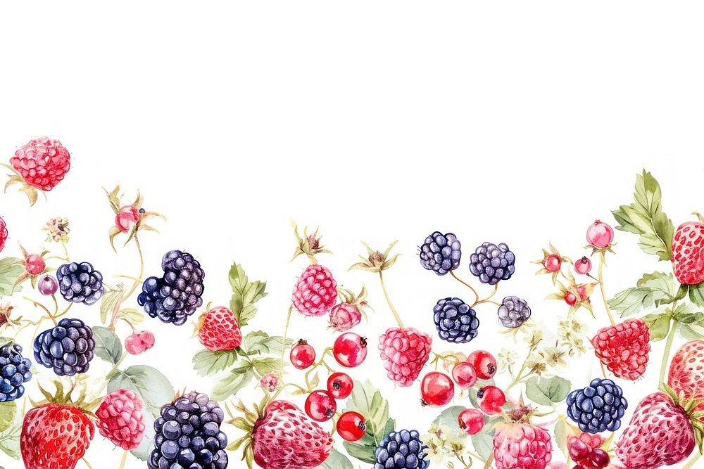 Berries border blackberry raspberry blueberry.