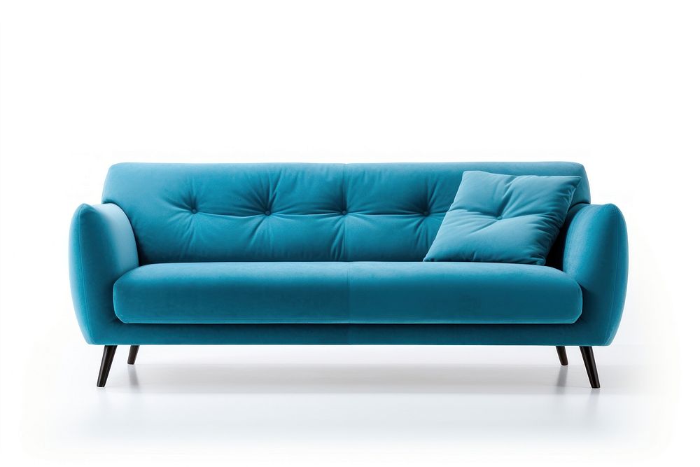 Sofa furniture cushion blue.