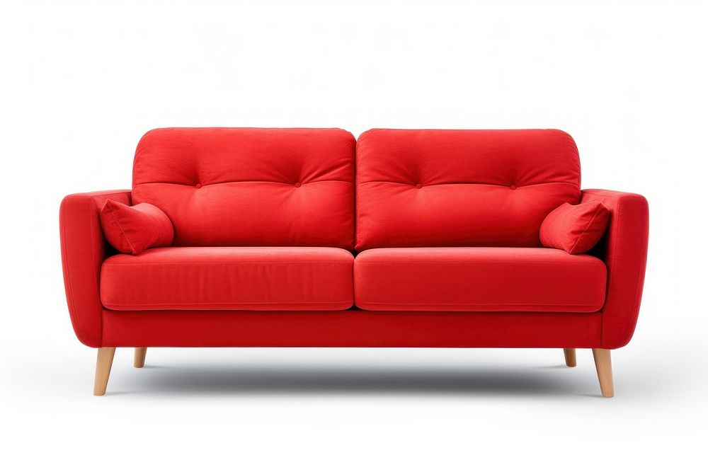 Sofa furniture armchair red.