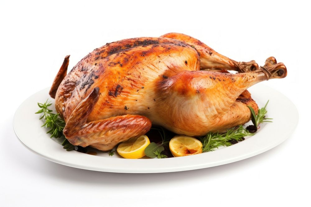 Roasted turkey dinner plate meat.