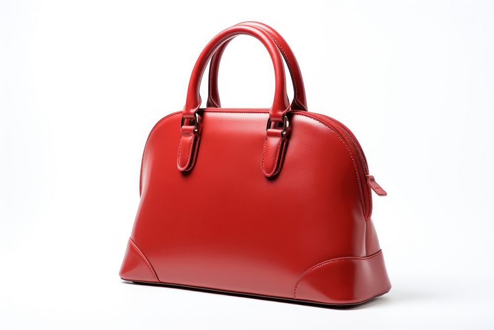 Handbag leather purse red.