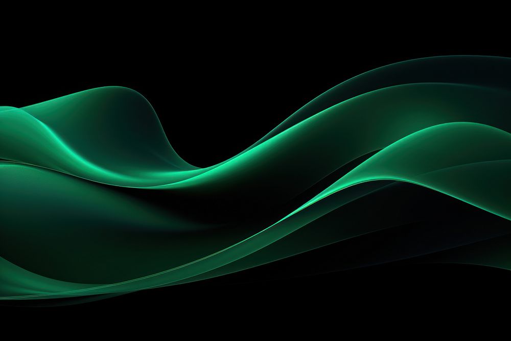 Green wave light backgrounds technology.