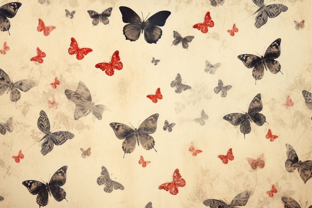Butterfly pattern paper backgrounds animal insect.