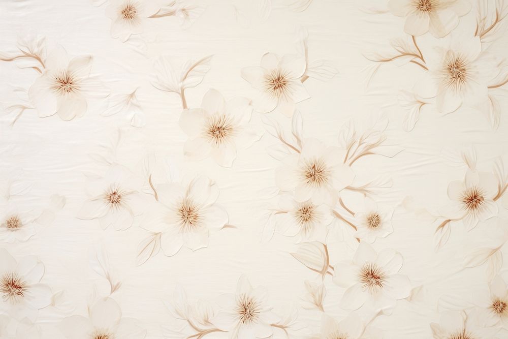 Flower pattern paper backgrounds texture white.