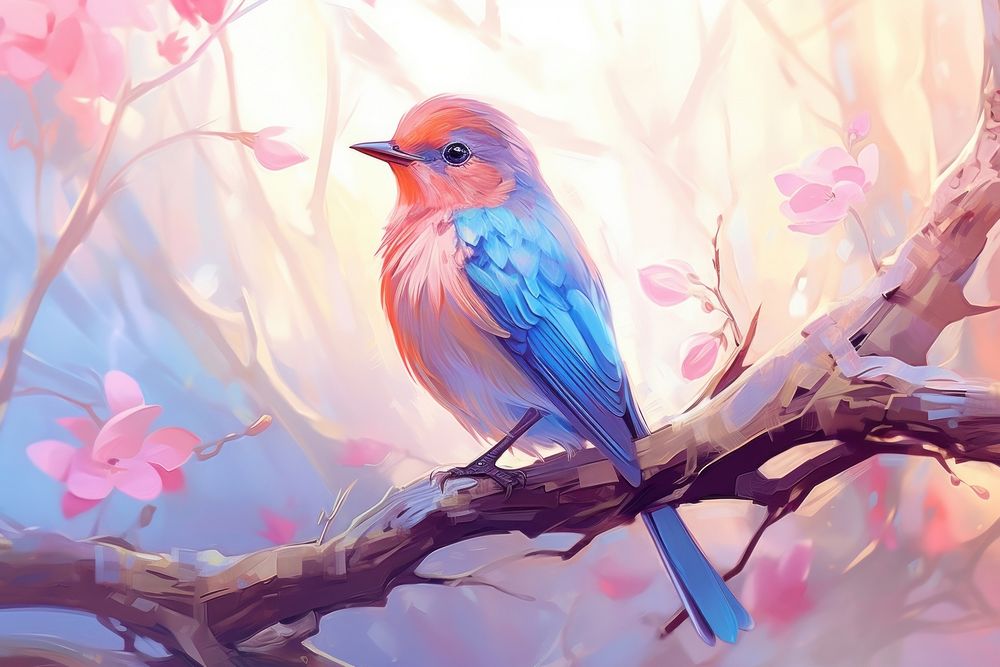 Bird art bluebird animal.