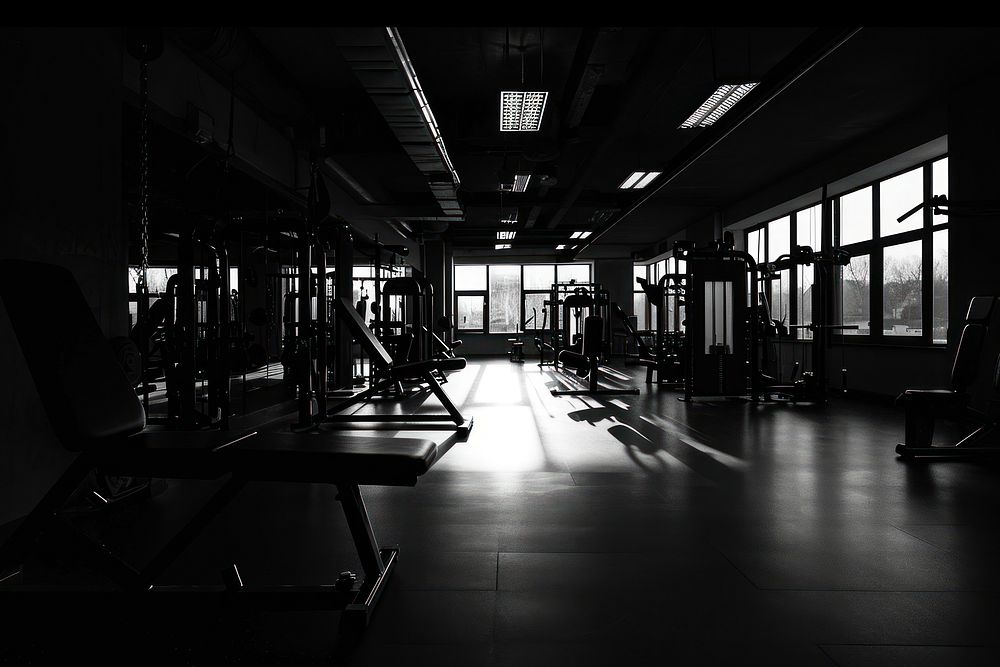 Gym gym sports black.
