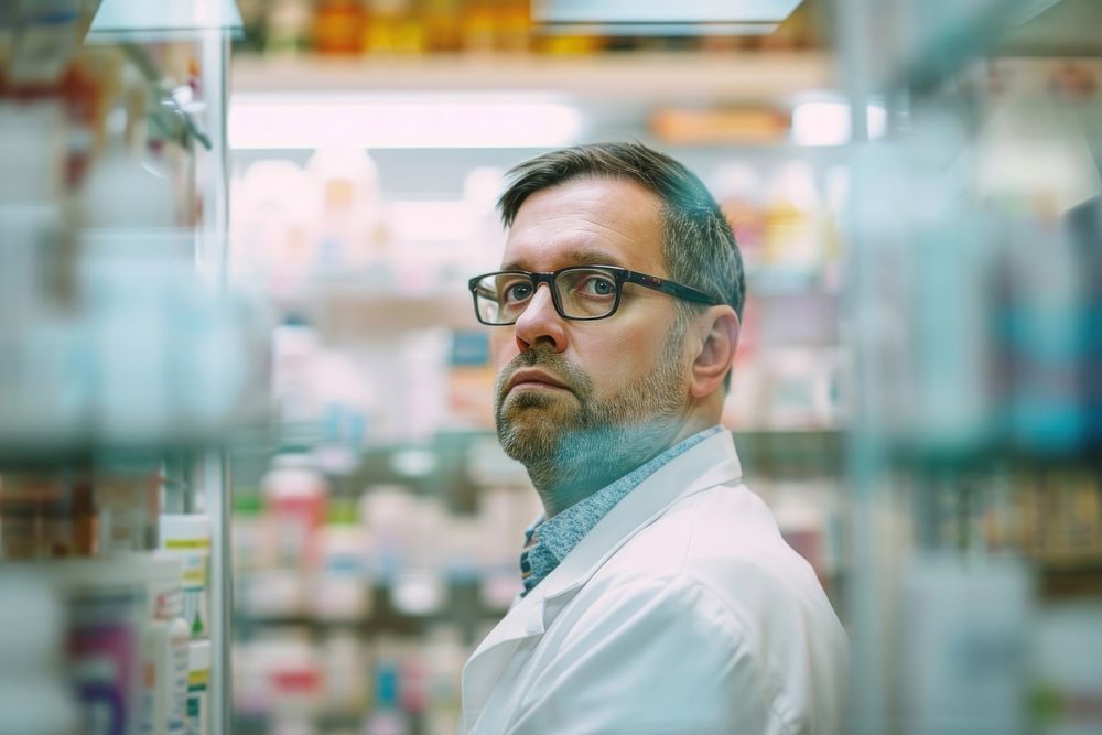 Pharmacist scientist glasses adult.