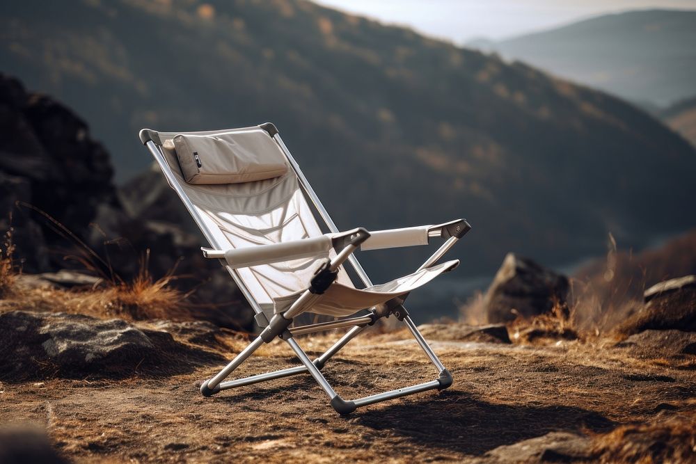 Camping chair  landscape furniture mountain.