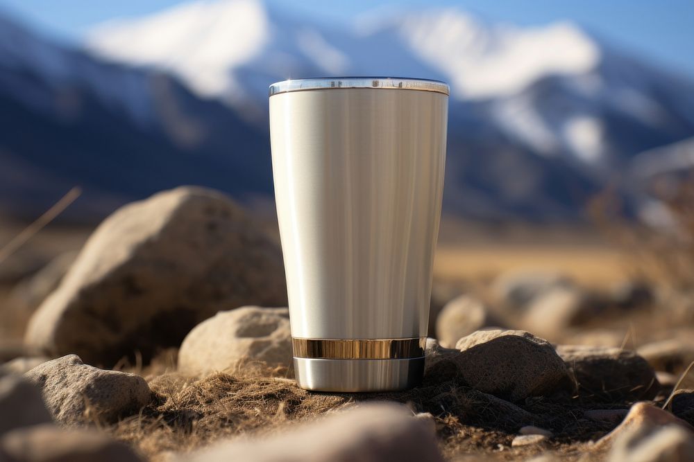 Camping tumbler  landscape mountain outdoors.