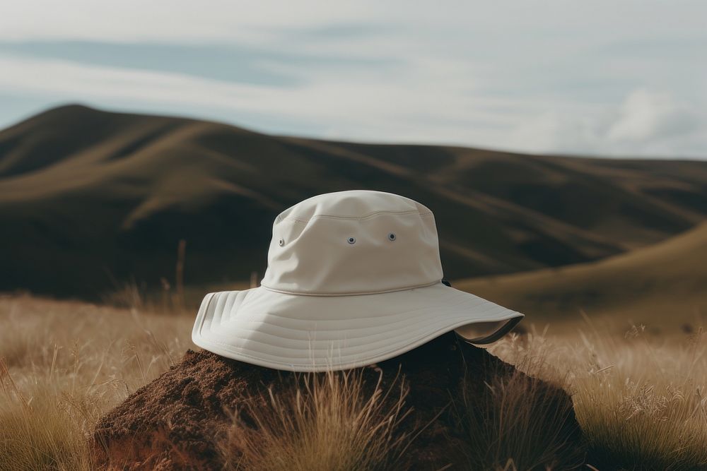 Bucket hat  landscape mountain outdoors.
