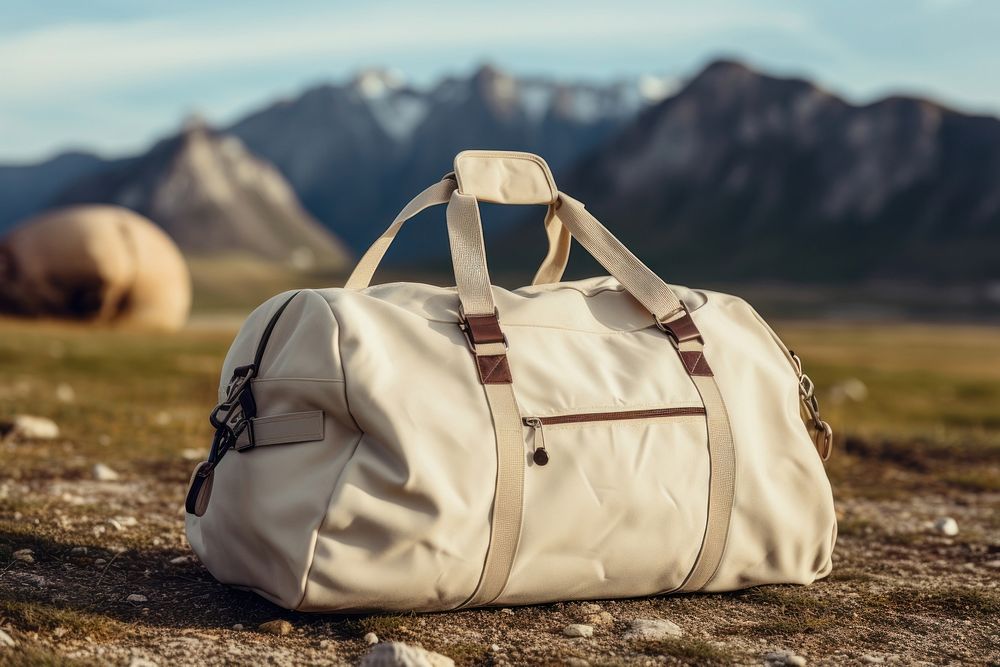 Duffle bag  landscape mountain handbag.