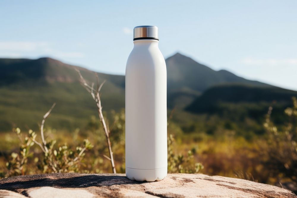 Fuel bottle  landscape mountain refreshment.