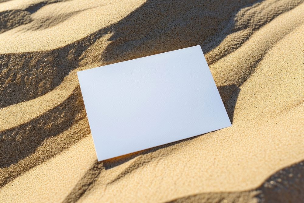 Business card  sand outdoors nature.