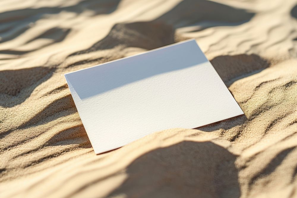 Business card  sand outdoors nature.