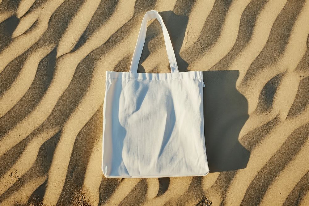 Tote bag  handbag white sand.