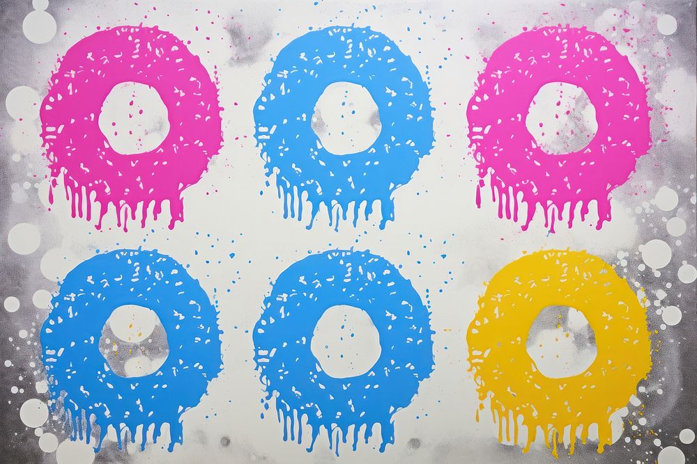 Donut background paper text art.
