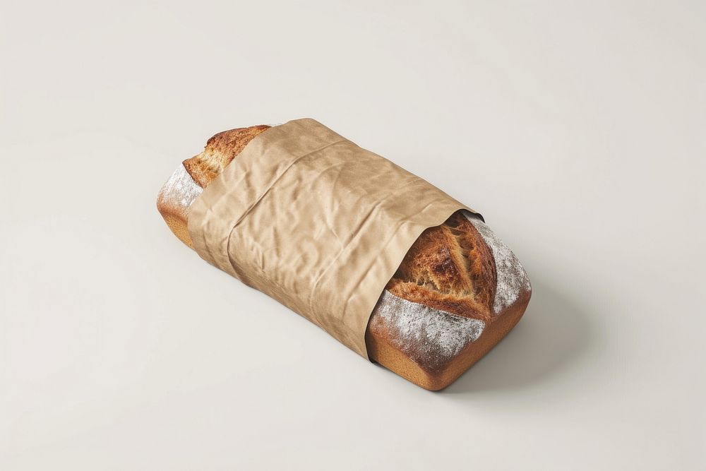 Bakery packaging  baguette bread food.