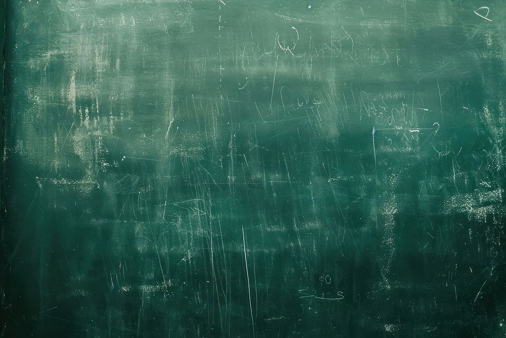 Chalk rubbed out on green chalkboard blackboard mathematics backgrounds.