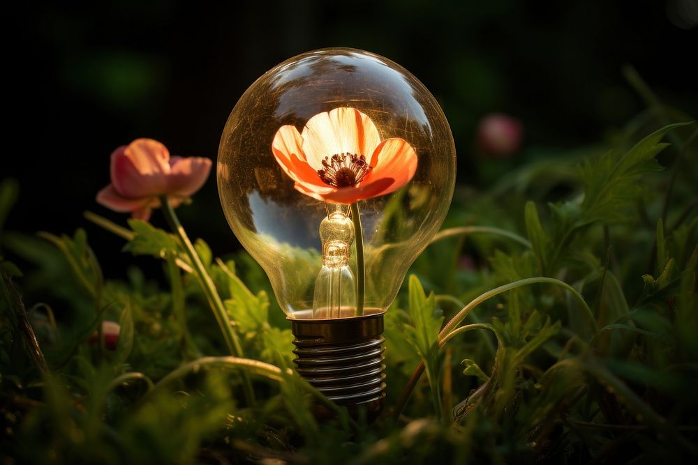 Light bulb poppy flower light | Premium Photo - rawpixel