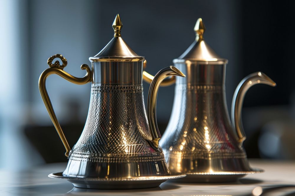 Arabic coffee pot set teapot bell jug.
