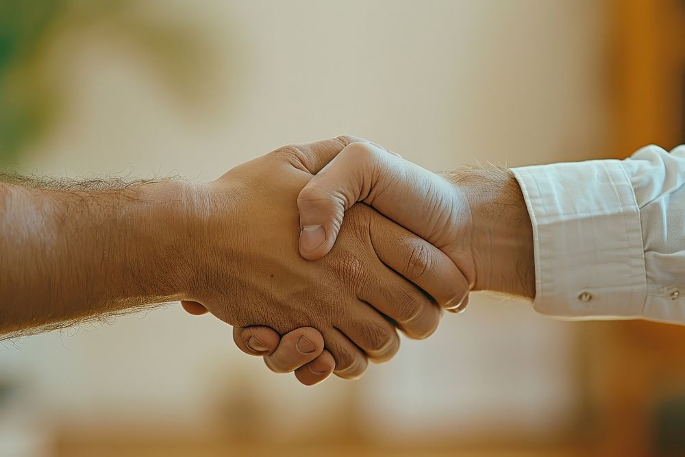Handshake agreement greeting finger.