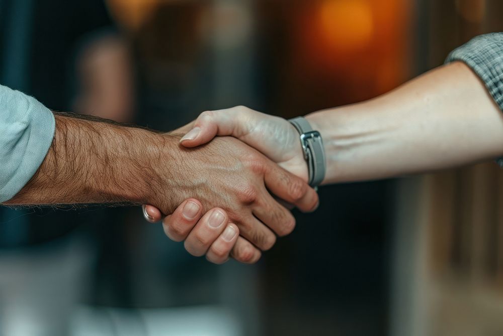 Handshake togetherness agreement greeting.