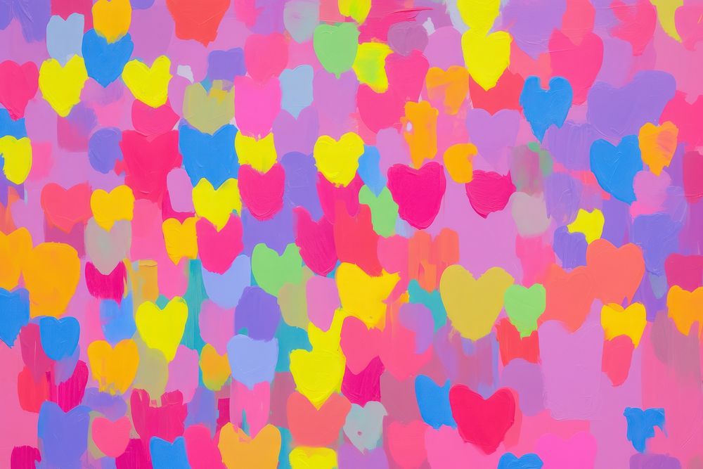 Colorful heart pattern background backgrounds paint creativity.
