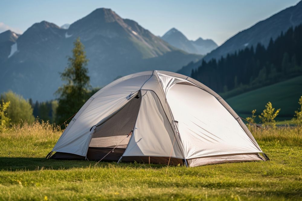 Camping tent  landscape adventure mountain.