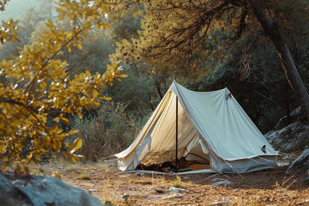 Camping tent  landscape adventure outdoors.