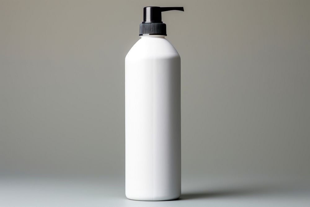 Pump bottle  cylinder white background container.