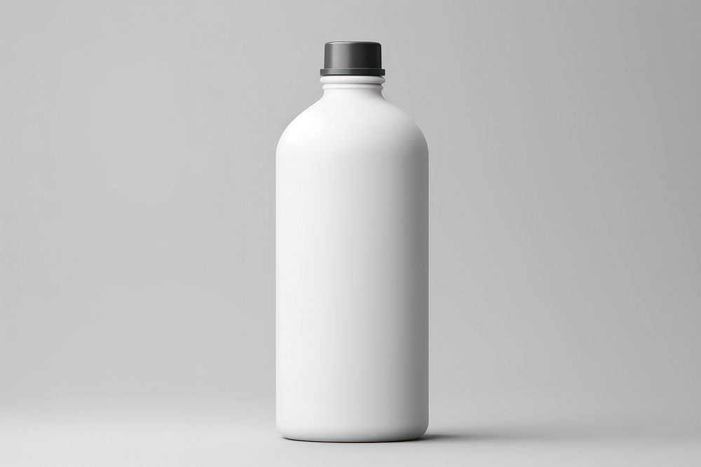 Pump bottle  white milk white background.