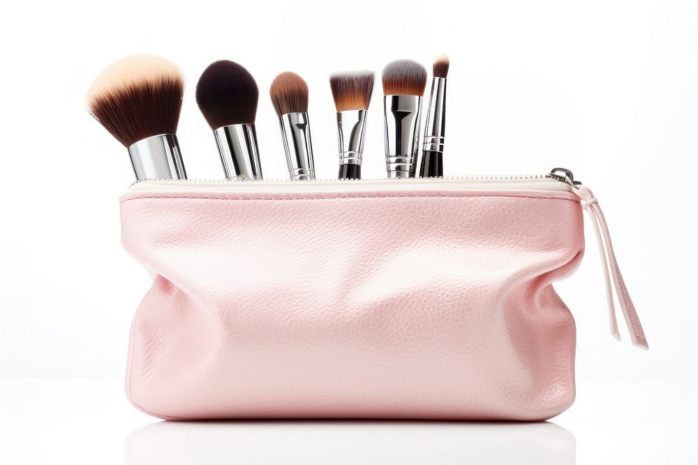 Cosmetics bag brush tool beauty product.