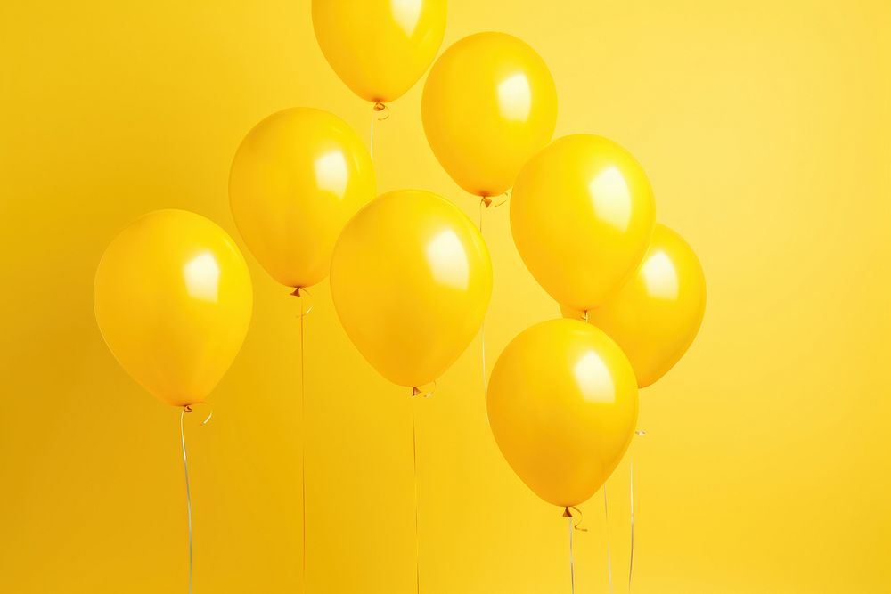 Yellow balloons backgrounds celebration anniversary.