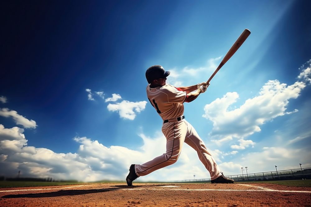 Baseball baseball athlete sports. AI generated Image by rawpixel.