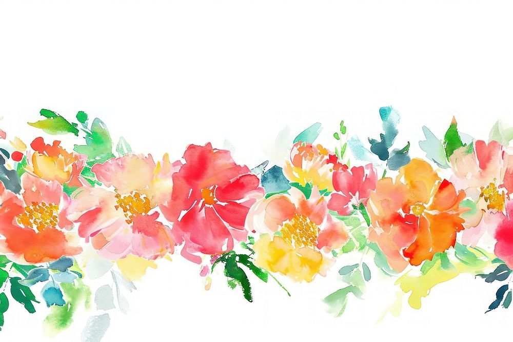 Wedding flower watercolor border backgrounds pattern petal.