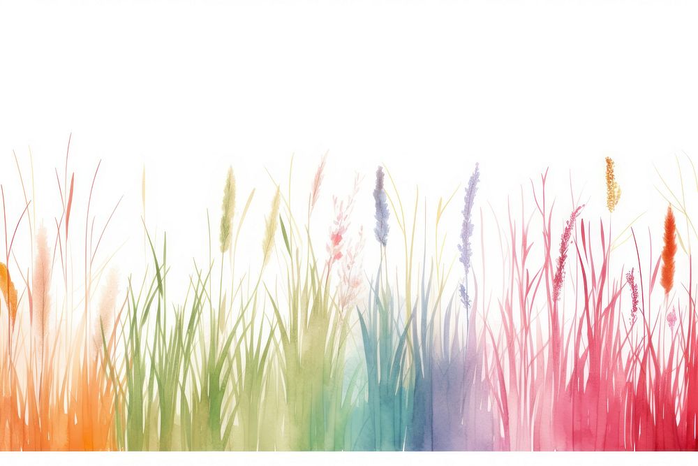 Pampas watercolor border backgrounds outdoors nature.