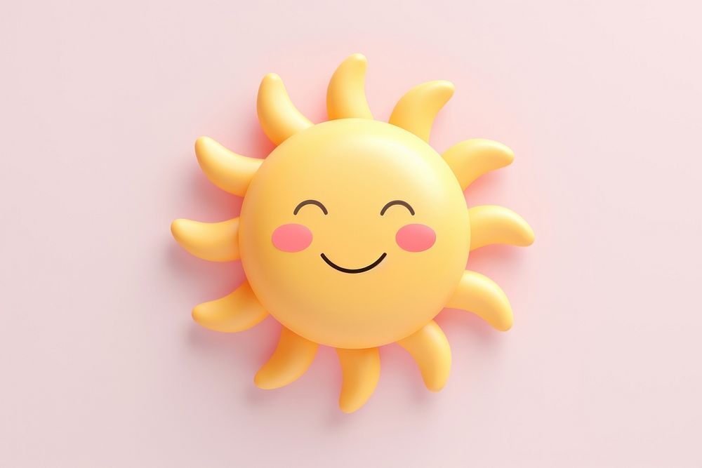 Cute sun summer toy anthropomorphic.