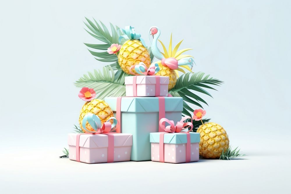 Gift celebration pineapple fruit plant.