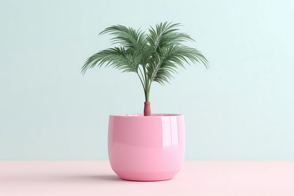 Palm tree plant vase houseplant.