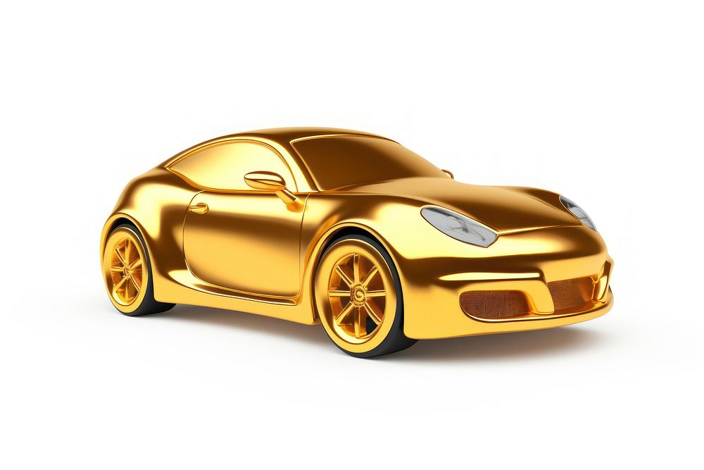 Car icon gold vehicle wheel.
