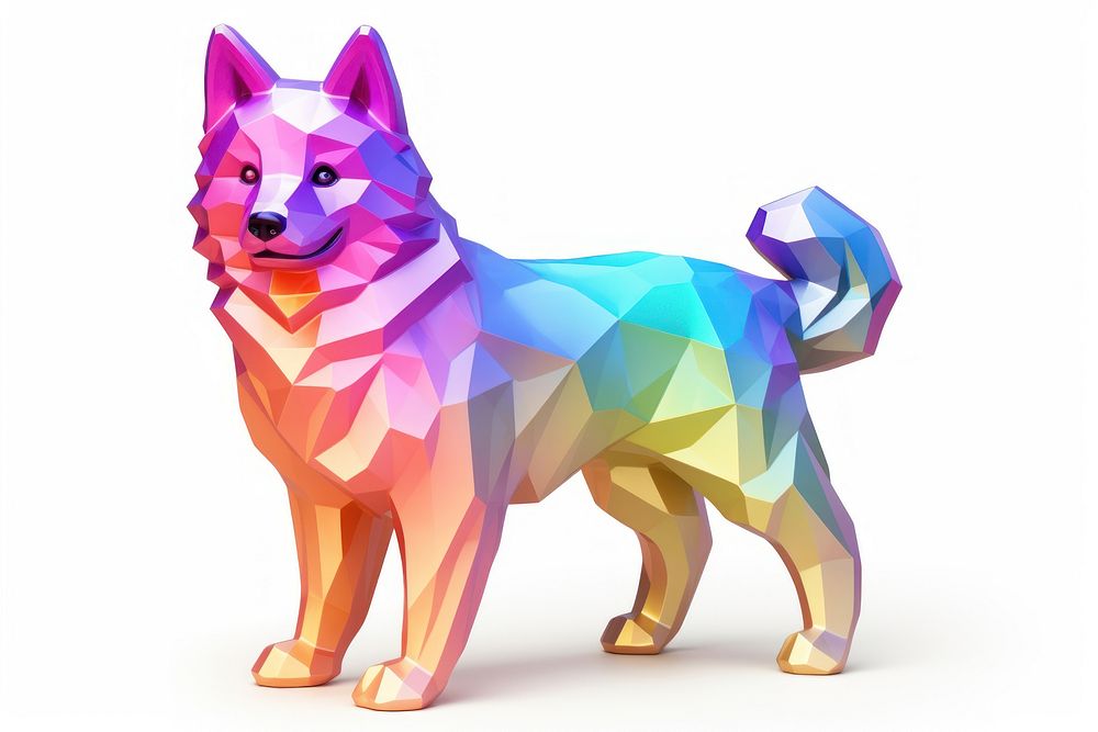Akita dog icon iridescent mammal animal pet.