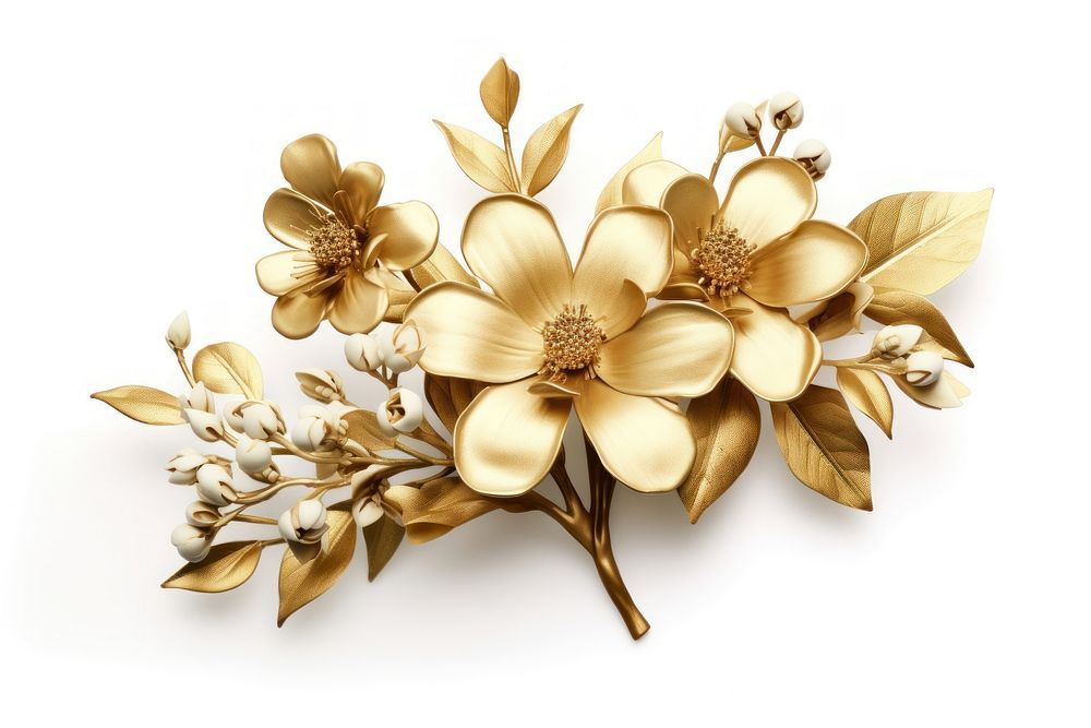 Blossom plant bouquet jewelry brooch shiny.