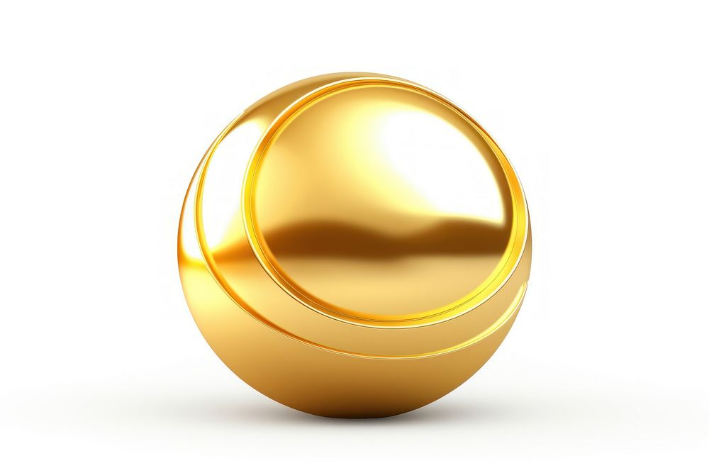 Simple globe business icon gold jewelry sphere.