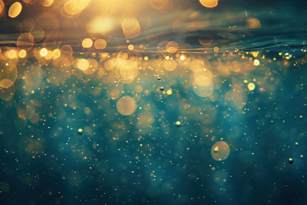 Under ocean in bokeh effect background light backgrounds outdoors.