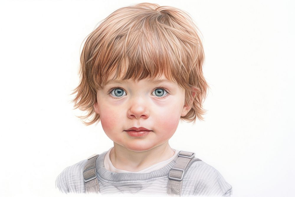 A child portrait drawing baby.