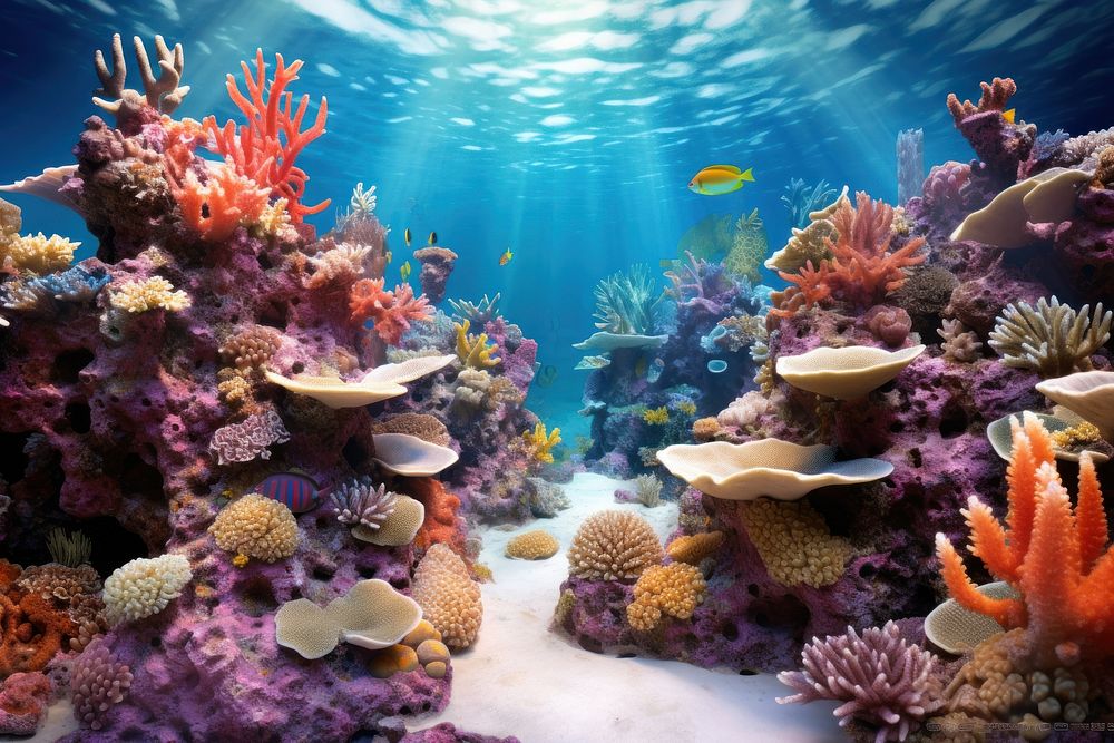 Colorful coral reef sea underwater undersea.