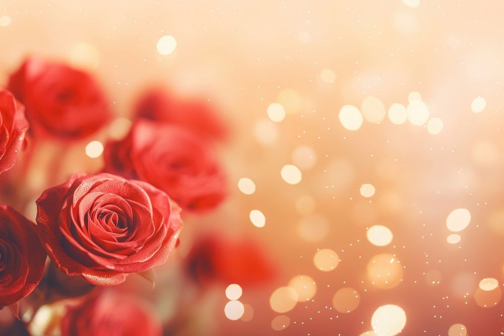 Red rose bokeh effect background backgrounds abstract flower.